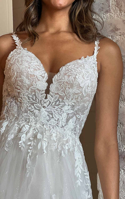 Lace detail wedding dress