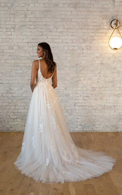 Plus size wedding dress with lace detail