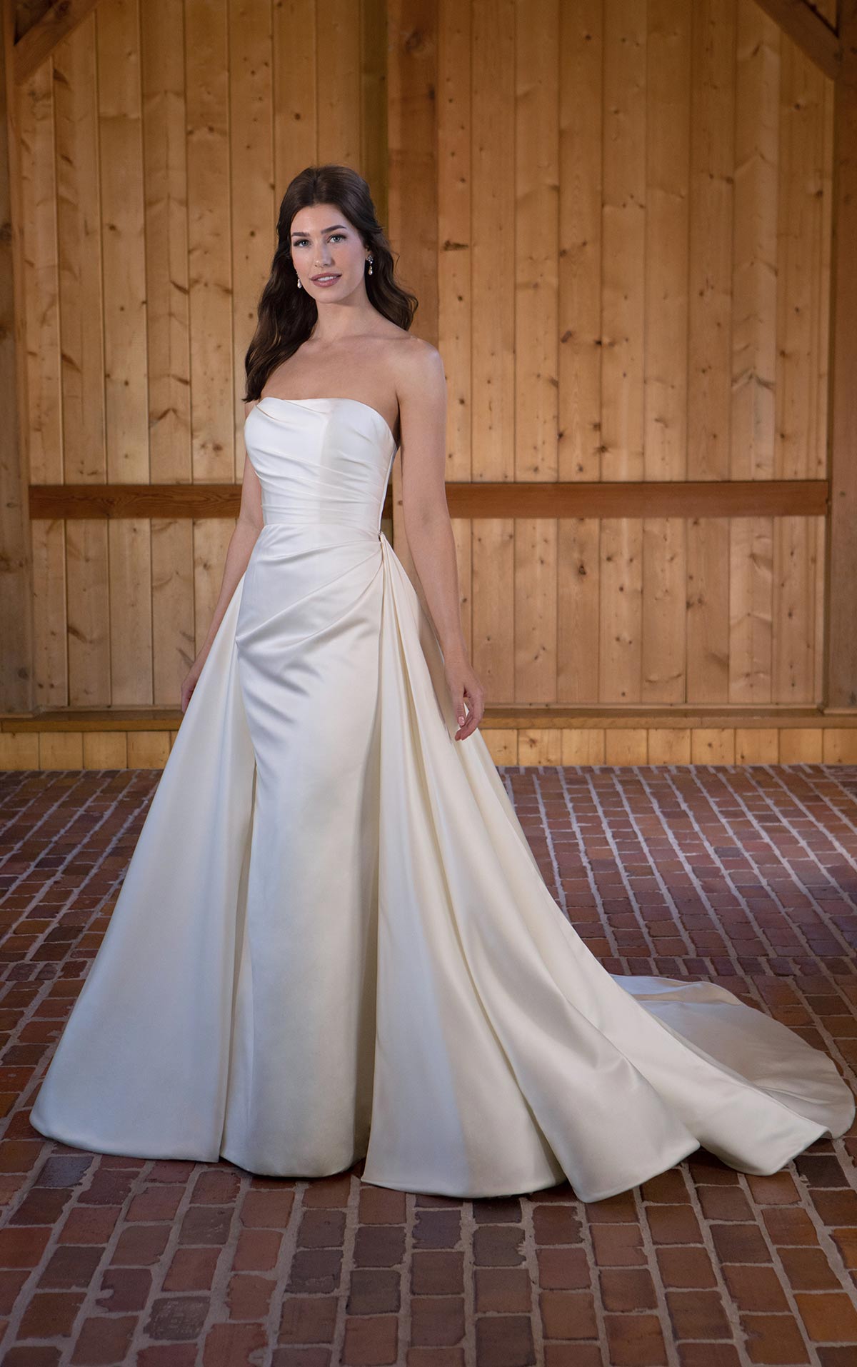 detachable wedding dress with overskirt - off the rack wedding dress