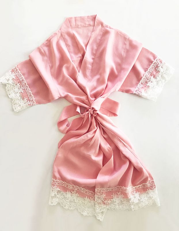 Cute Flower Girl Robe for Morning Of Wedding 3-6 years old 