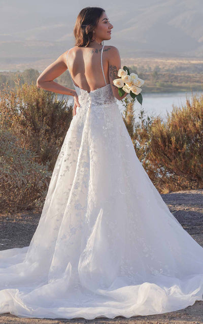 Low Back Wedding Dress with Lace Detail 