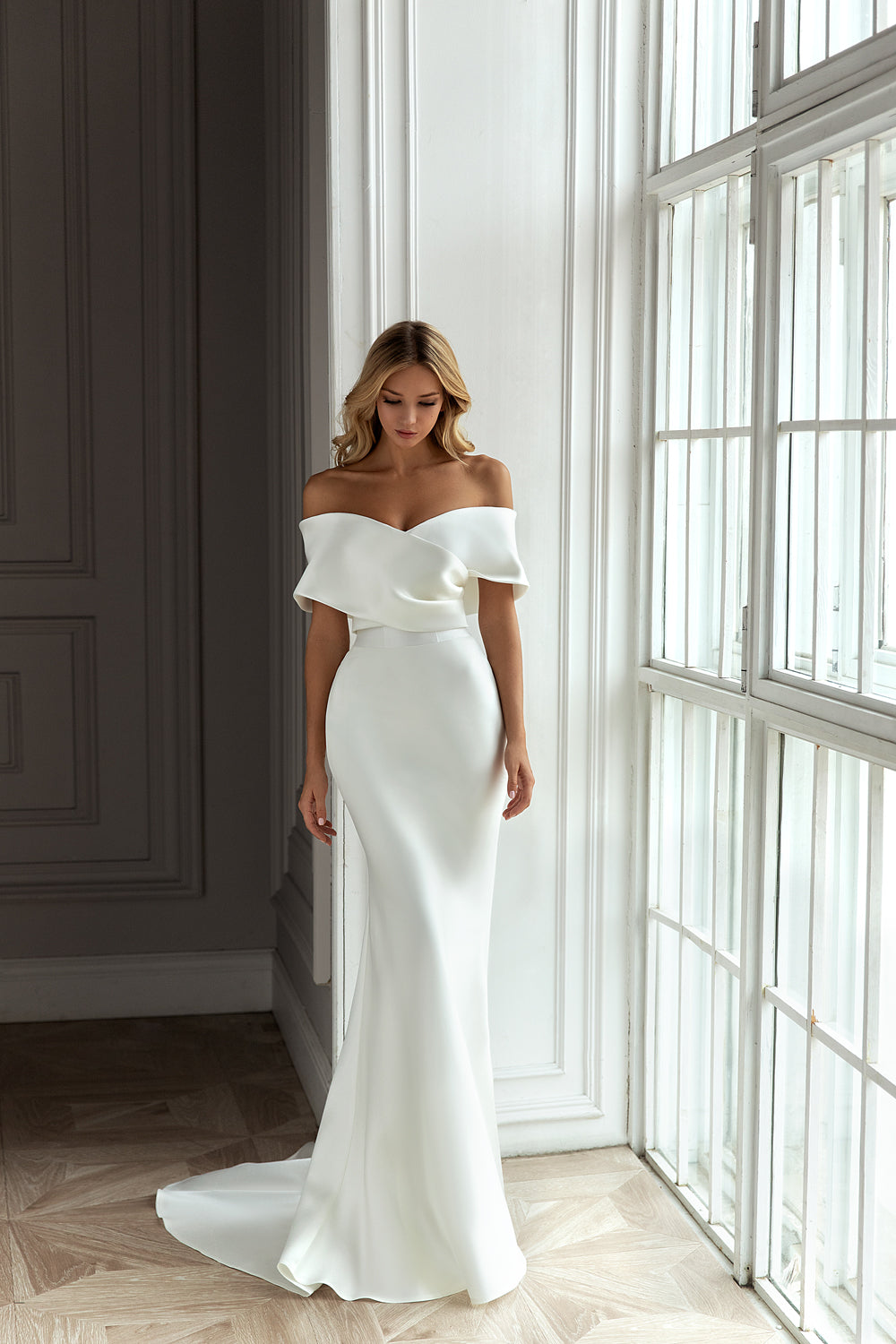 Plus Size Wedding Dress also available with overskirt