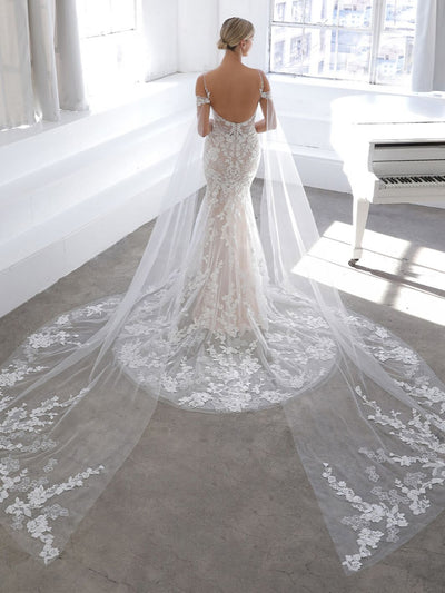 Stunning Train Wedding Dress With Low Back