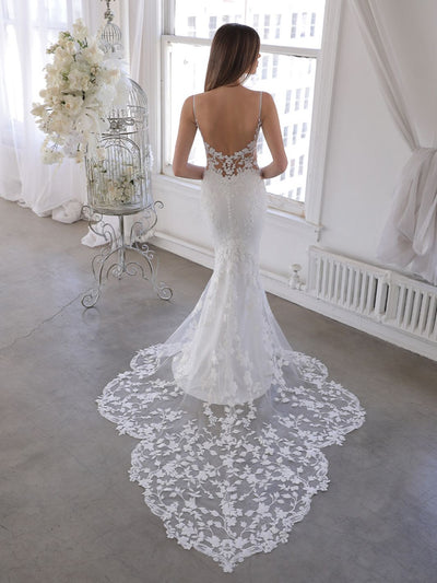 Stunning Low Back Wedding Dress