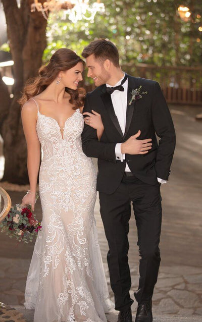 Lace Fit and Flare Wedding Dress