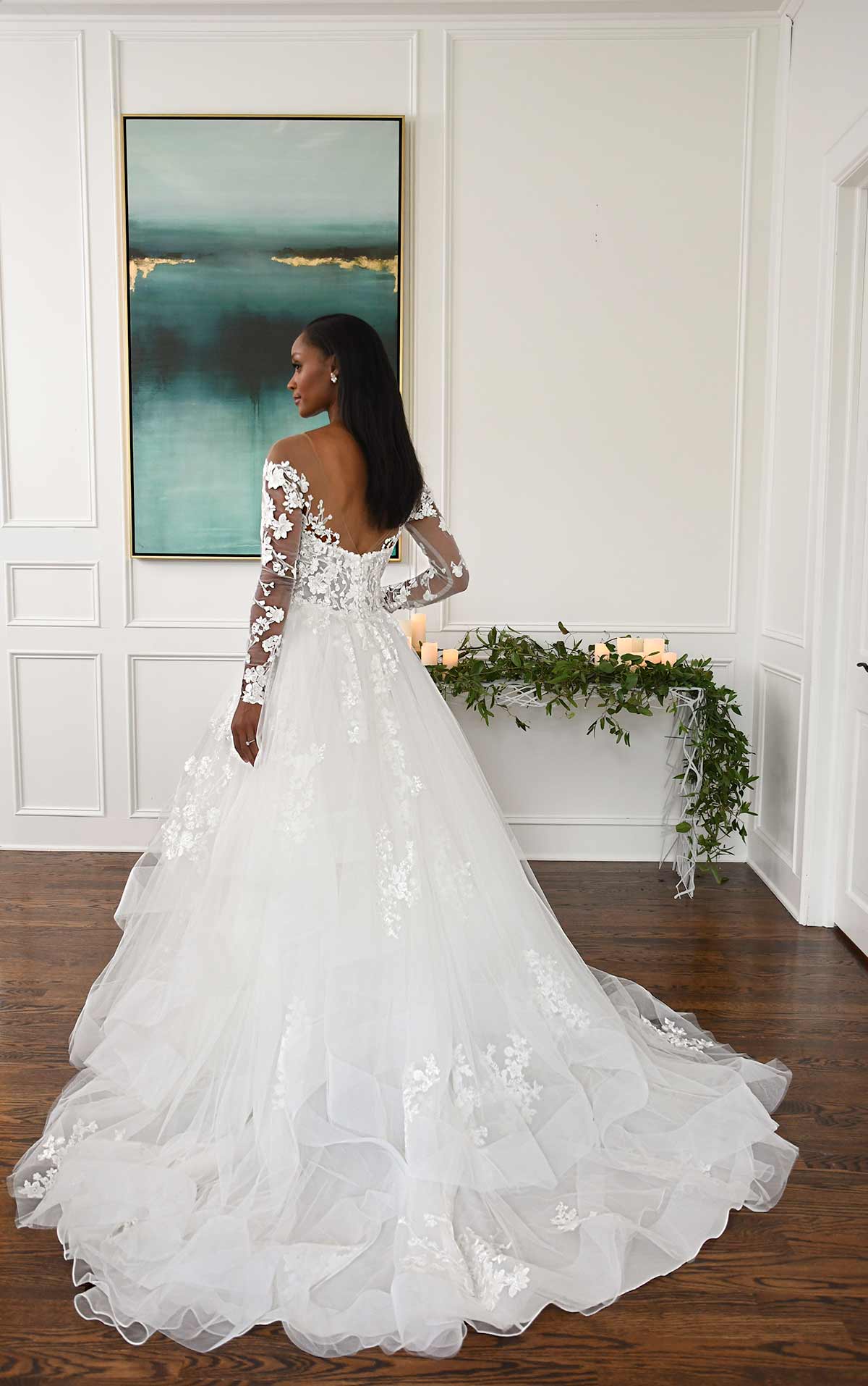 Lace Ballgown With Sleeves. Plus size also available 