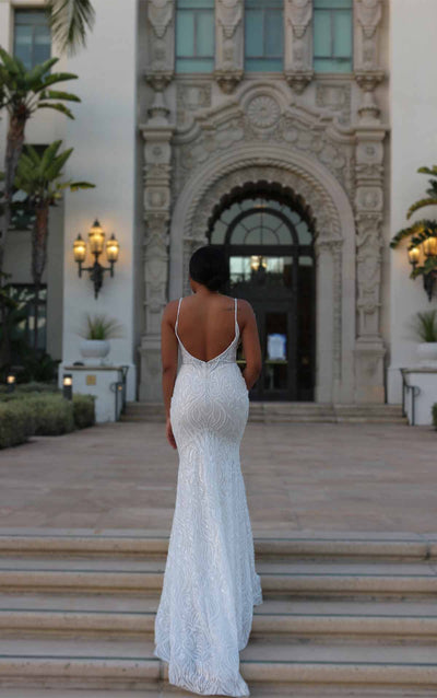 Fit and Flare Wedding Dress with Low Back - off the peg wedding dress