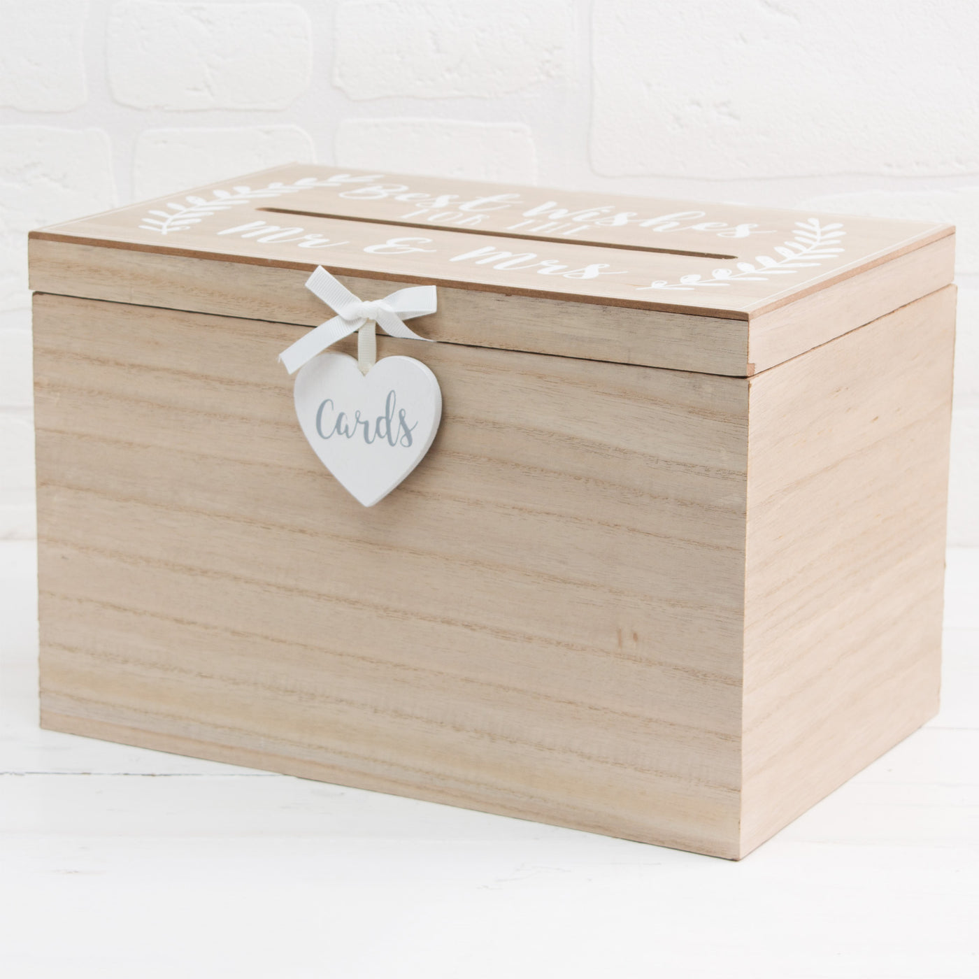 Wooden Box Wedding Card and Well Wishes 