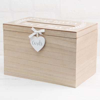 Wooden Box Wedding Card and Well Wishes 