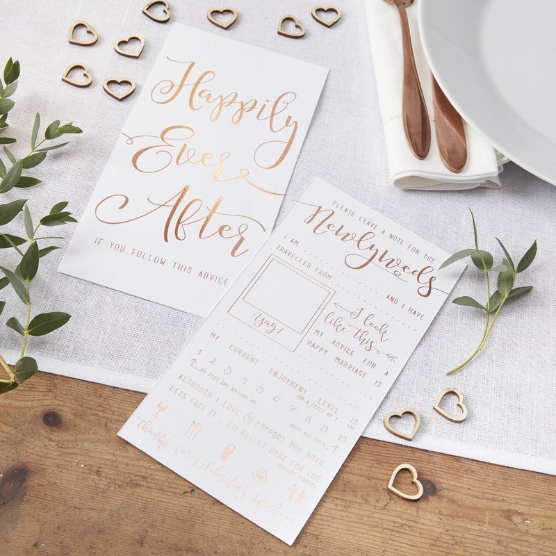 Wedding Advice Cards for Guests 