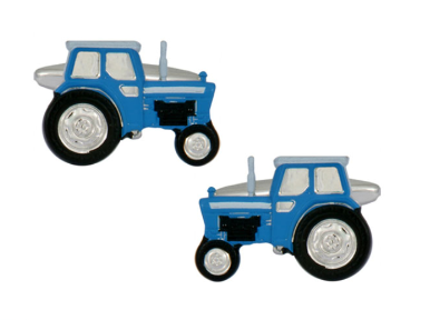 Blue Tractor Cufflinks Gift 