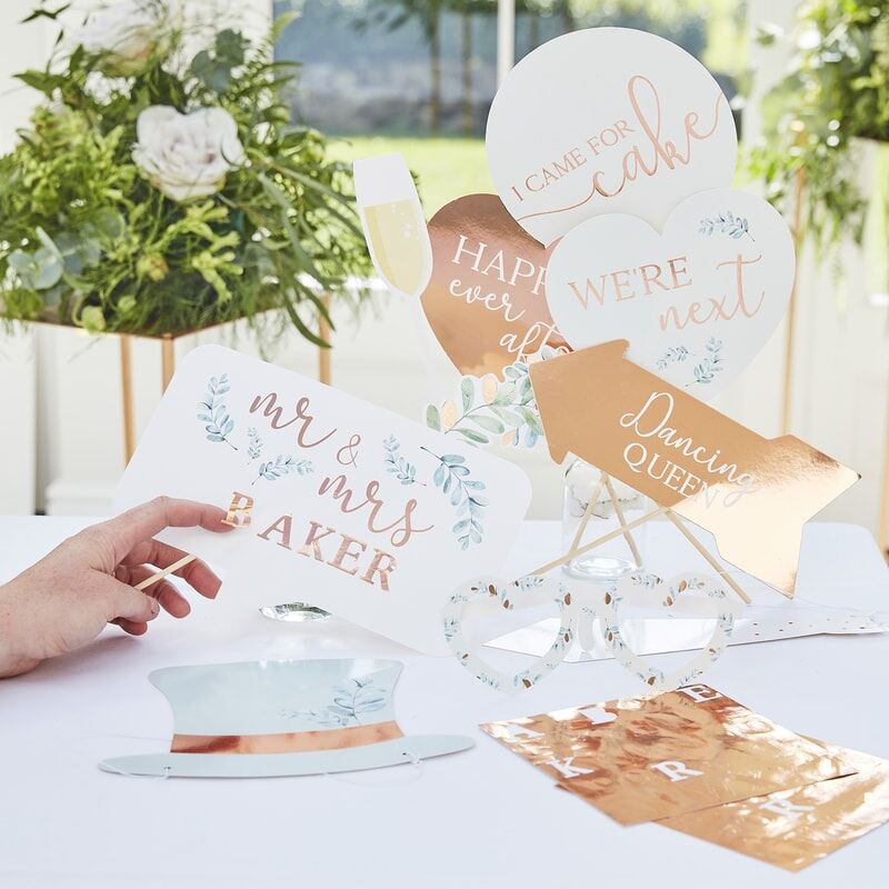 Personalised Wedding Photo Booth Props 
