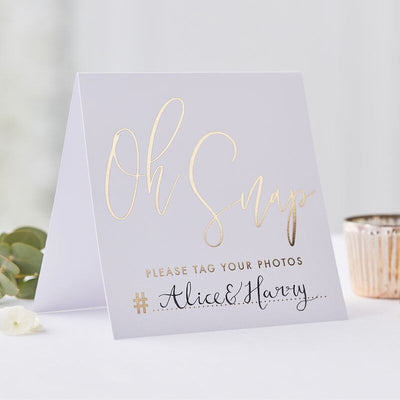 Table Tent For Instagram Wedding