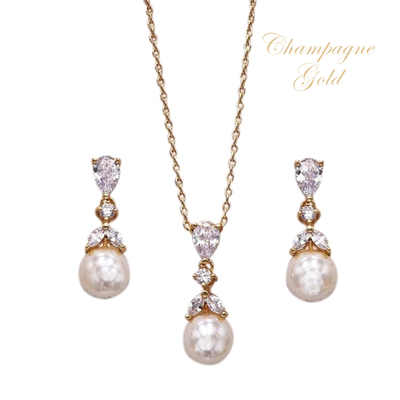 Elie Gold Necklace & Earring set