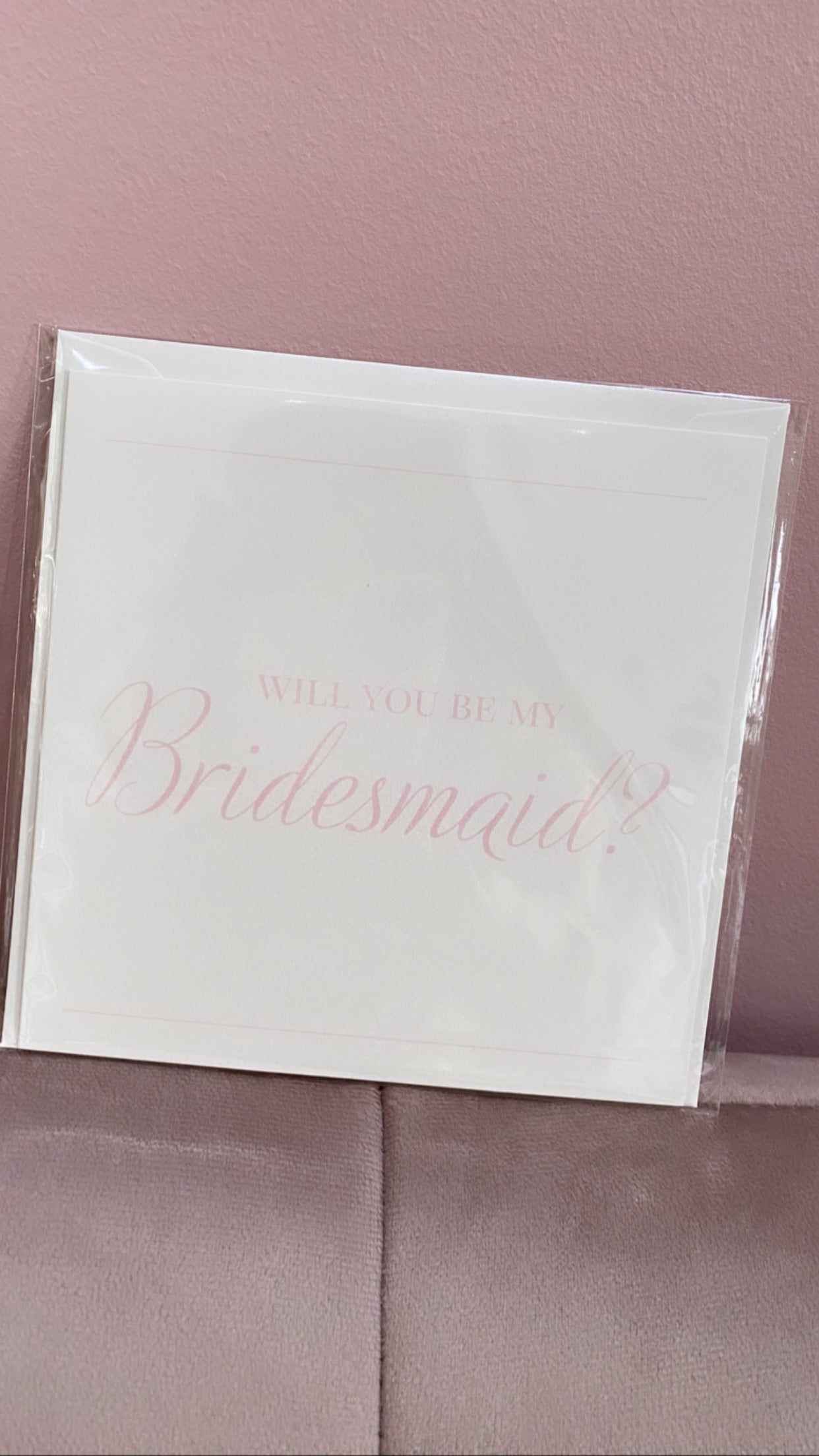 ‘Will you be my bridesmaid’? Card ( Pearl)