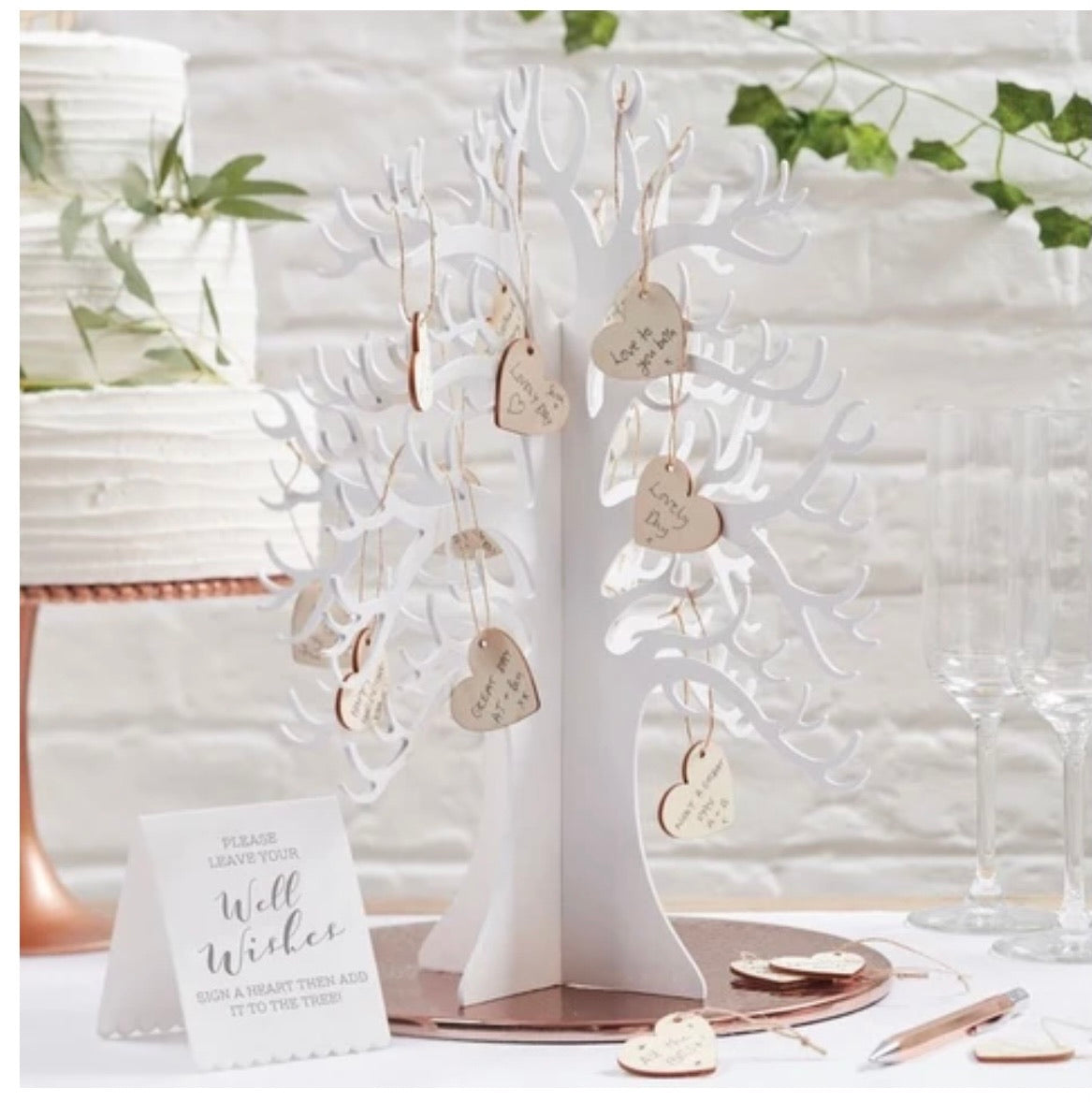 Wooden Guest Book Wishing Tree