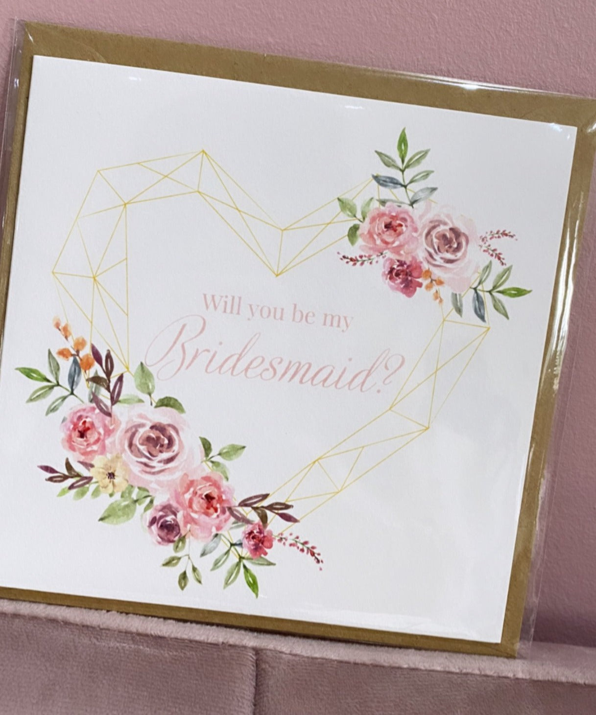 ‘Will you be my bridesmaid’? Card (Rustic Flower)