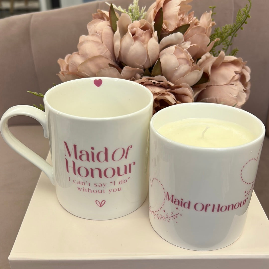 Maid Of Honour Mug & Candle Gift set