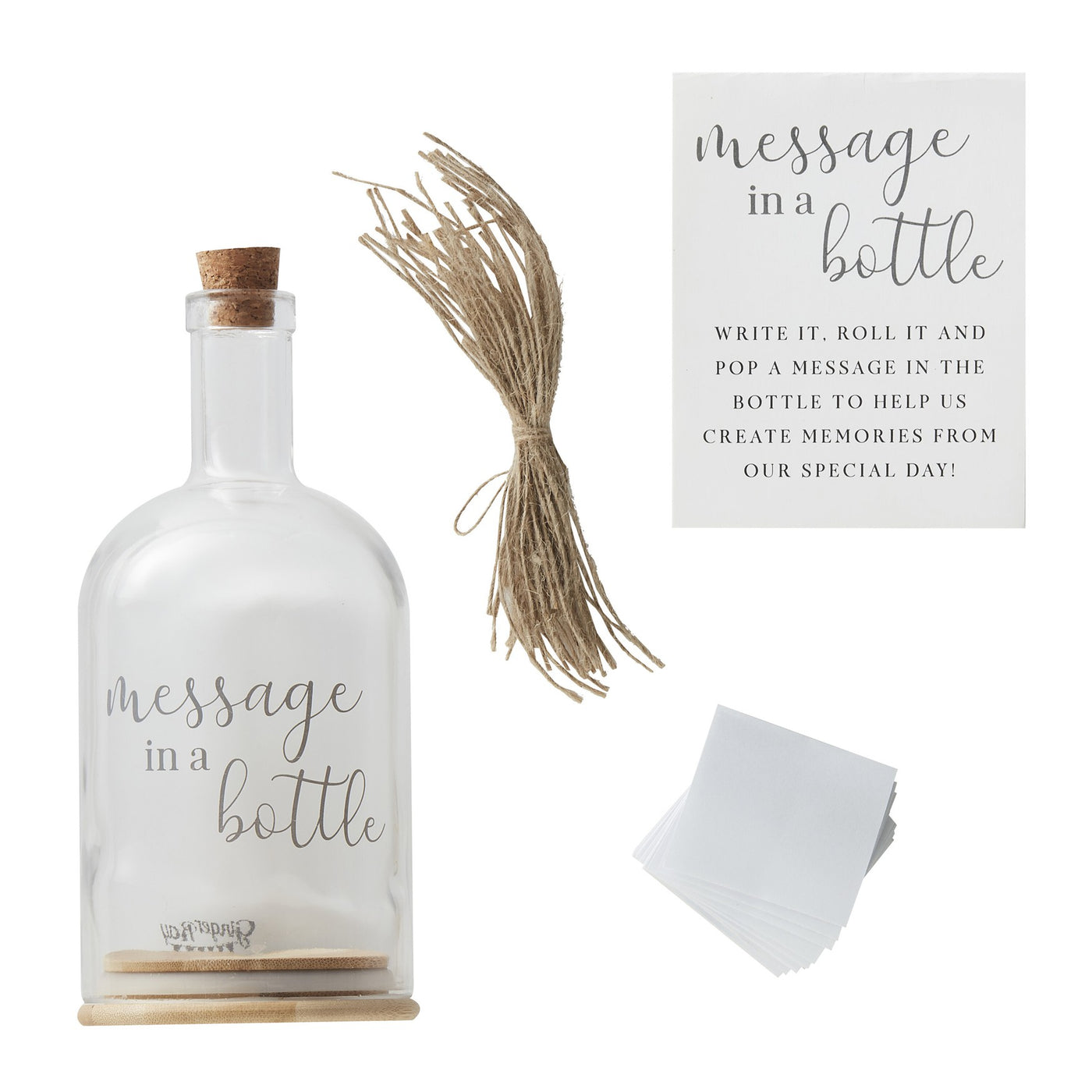 Alternative Guest Book Idea - Message in a bottle 