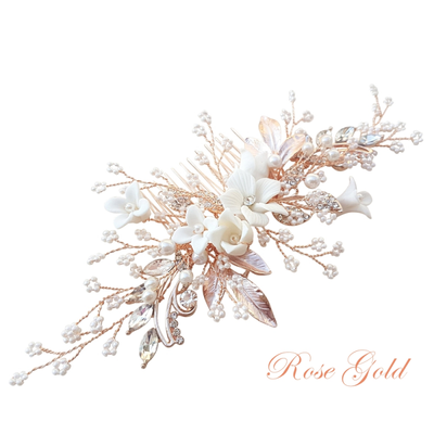 Milly Floral embellished hair comb