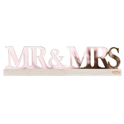 Mr and Mrs Rose Gold Acyrlic Sign