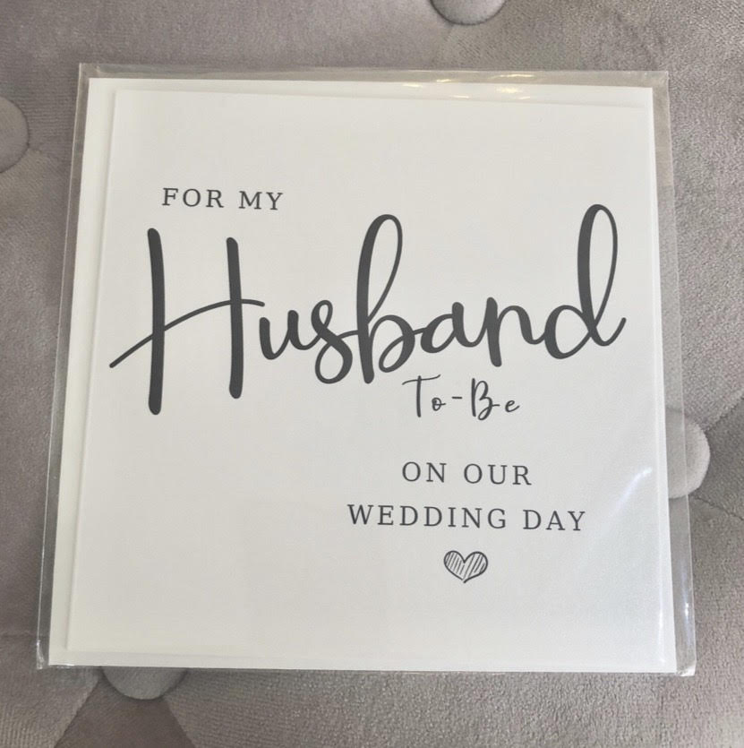 Card for my Husband On Our Wedding Day 