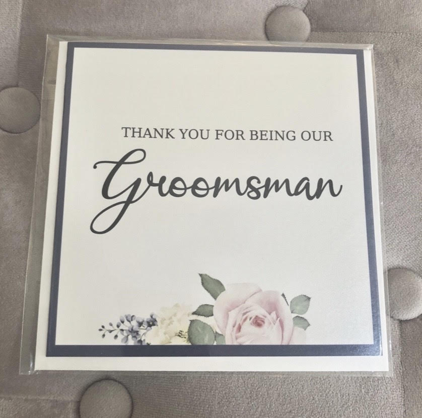 Thank You Groomsman Wedding Card 